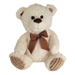 Teddy Bear 16" Plush Cream Brown Bow Stuffed Animal Dan Dee Collector’s Choice